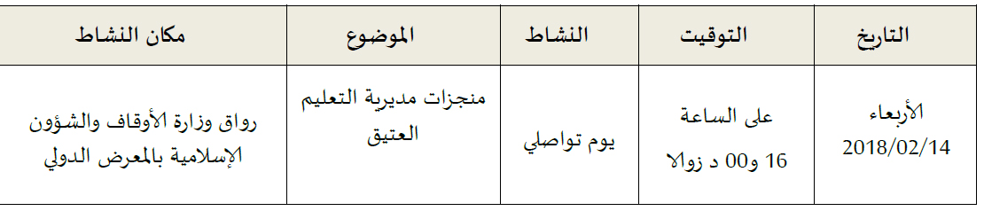 يوم تواصلي موازاة مع المعرض الدولي للكتاب بالدار البيضاء annonce aff islamique 060218 3