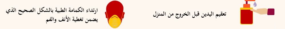 تعقيم اليدين وارتداء الكمامة